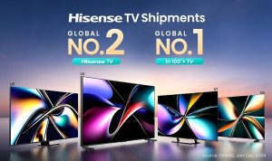 Hisense TV Giữ Vị Trí Số 2 Toàn Cầu Trong Năm 2024 Và Dẫn Đầu Thị Trường TV 100 inch Trên Toàn Thế Giới 