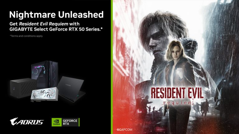 GIGABYTE Hợp Tác Cùng NVIDIA® GeForce RTX™ Tặng Game "Bom Tấn" Resident Evil™ Requiem